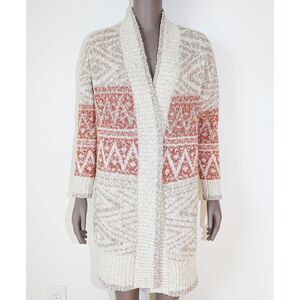 Joie Chunky Knitted Cardigan Cozy Casual Oversized Sweater Loungewear Size Small